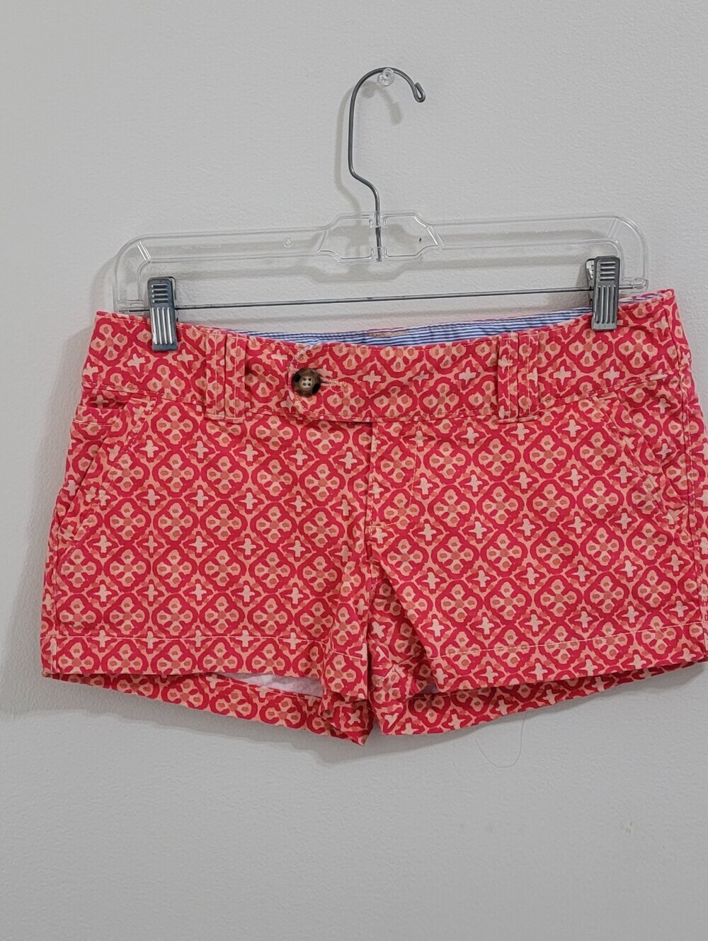 Red Camel Shorts Size 5 Pink & Orange Color 2 Button and Zip Front 4 Pockets EUC
